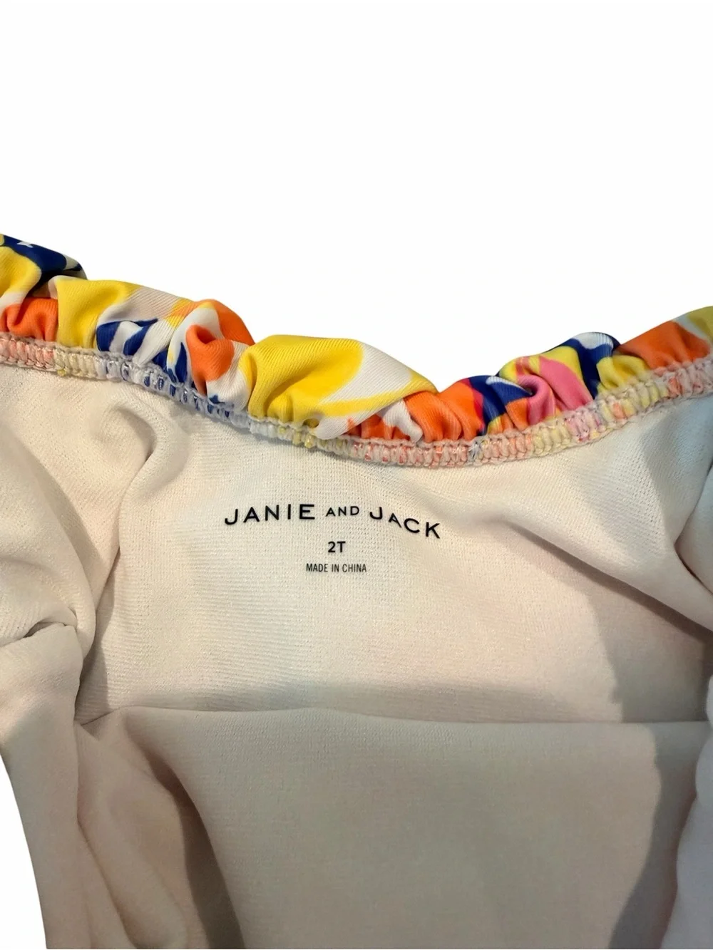 NWOT Janie and Jack Yellow Floral Ruffle One-Piece Swimsuit